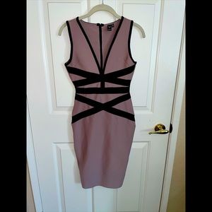 NWOT Muave/Black Bandage dress